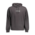 Sweat à capuche noir pour homme de Calvin Klein en coton, tissu doux avec logo discret sur la poitrine.