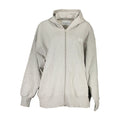 Sweat-shirt gris recyclé Calvin Klein Donna en coton avec logo visible, doux et confortable, mode décontractée pour femmes.