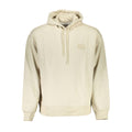 Sweat-shirt beige en coton pour homme de la marque Calvin Klein, vue de face avec col rond et manches longues.