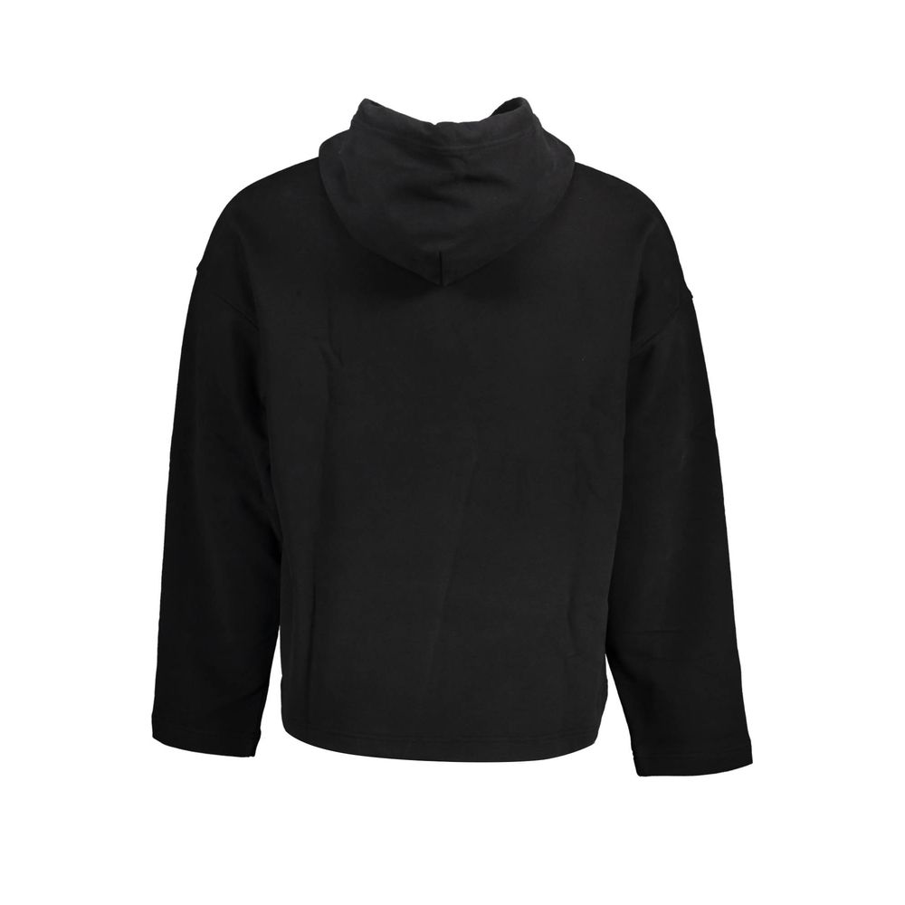 Sweatshirt homme en coton noir de Calvin Klein, style décontracté, avec logo subtil sur la poitrine.