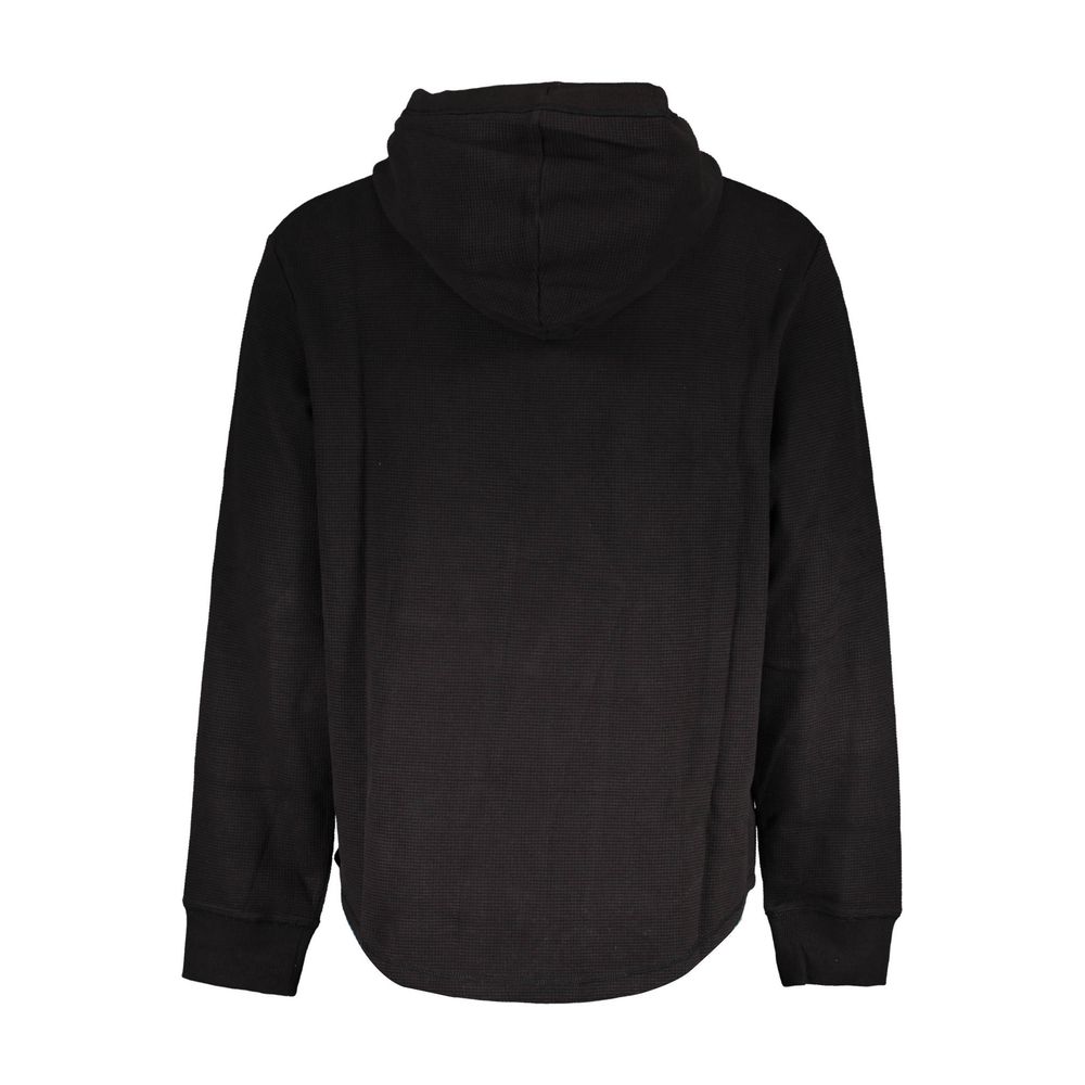 Sweatshirt noir en coton pour homme de la marque Calvin Klein, style décontracté et confortable.