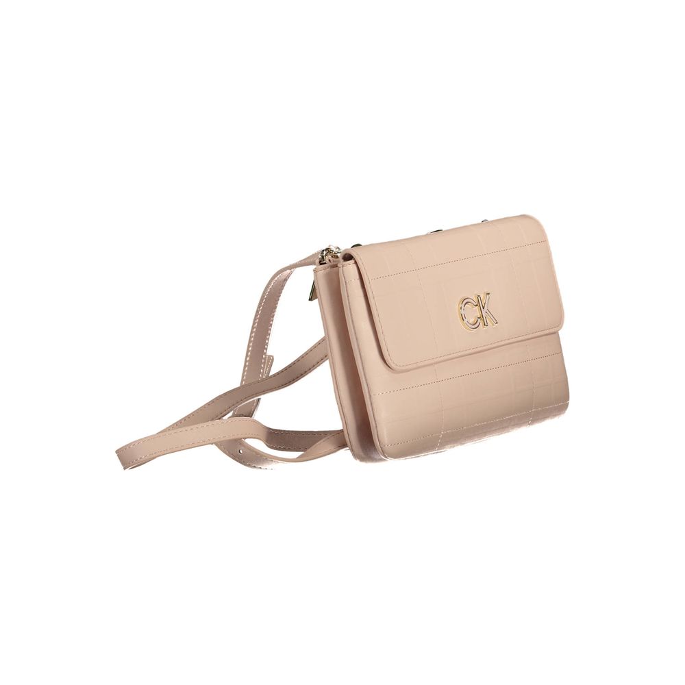 Sac à main pour femmes Calvin Klein Rosa en polyuréthane, design élégant et moderne avec poignée en cuir synthétique.