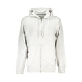 Sweatshirt gris en coton pour homme de Calvin Klein, coupe décontractée, logo discret sur la poitrine, tissu doux et confortable.
