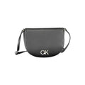 Sac à épaules pour femmes Calvin Klein en polyuréthane noir, design élégant et moderne.