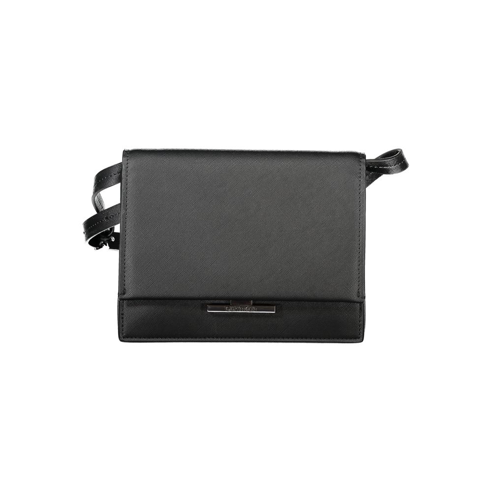 Sac à main pour femme Calvin Klein Nero en polyuréthane, sac d'épaule élégant et moderne avec design épuré.