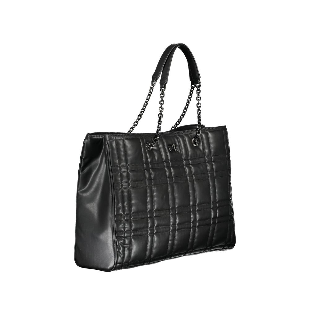 Sac à main en polyester noir pour femme de Calvin Klein, élégant et moderne, avec détails de design visibles.