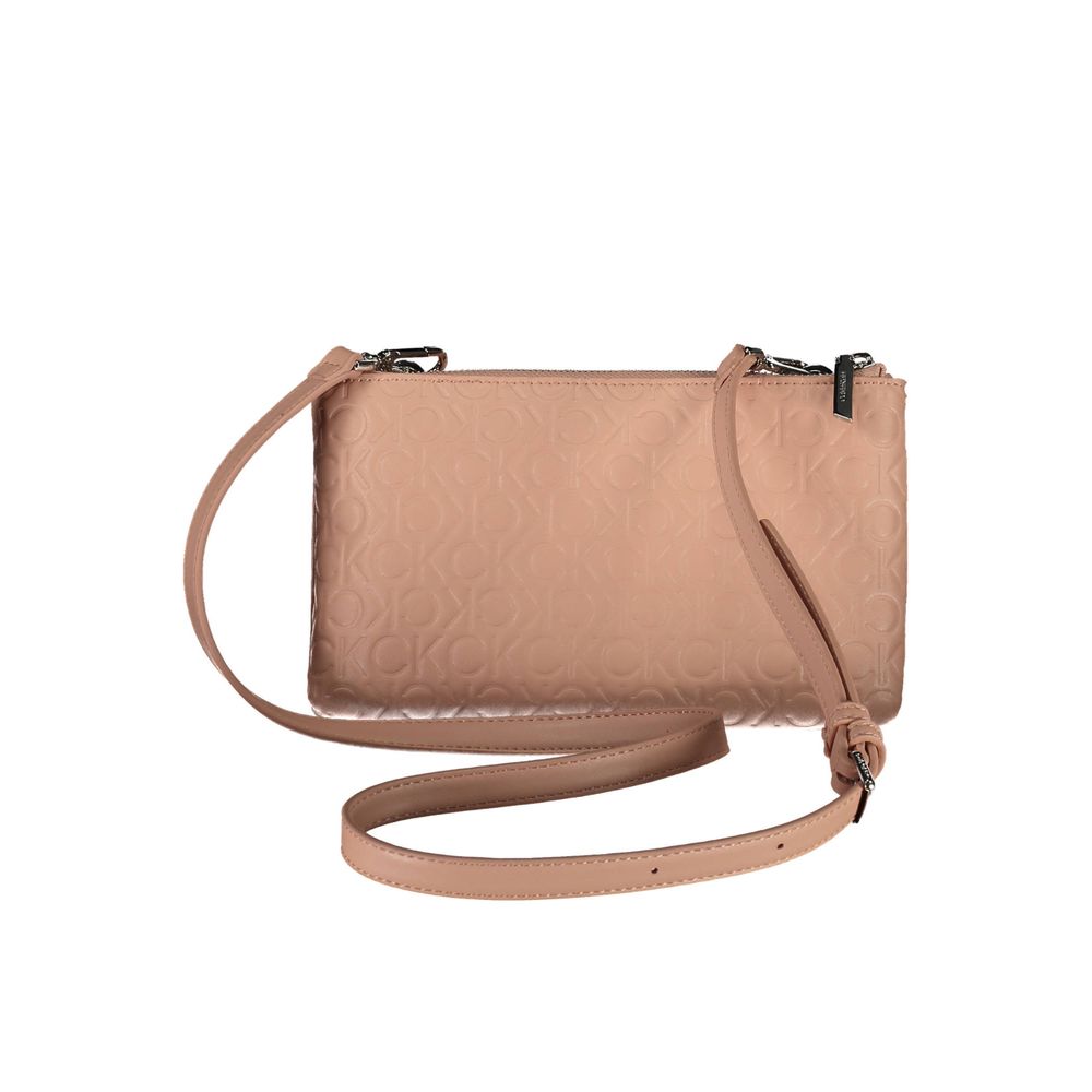 Sac à bandoulière en polyester Calvin Klein Rosa pour femmes, élégant et pratique avec logo de la marque visible.