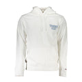 Sweat-shirt blanc en coton pour homme de la marque Tommy Hilfiger, classique et confortable, visible en détail dans l'image.