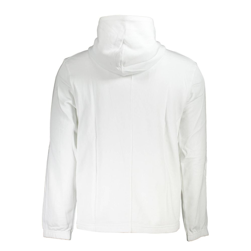 Sweatshirt homme Calvin Klein en coton blanc, style décontracté, col rond et logo discret sur la poitrine.