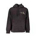 Sweat à capuche en coton noir pour homme de Calvin Klein, design simple et confortable, porté avec logo discret.