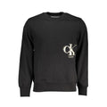 Sweat-shirt noir en coton pour homme de la marque Calvin Klein, confortable et décontracté, avec logo discret.