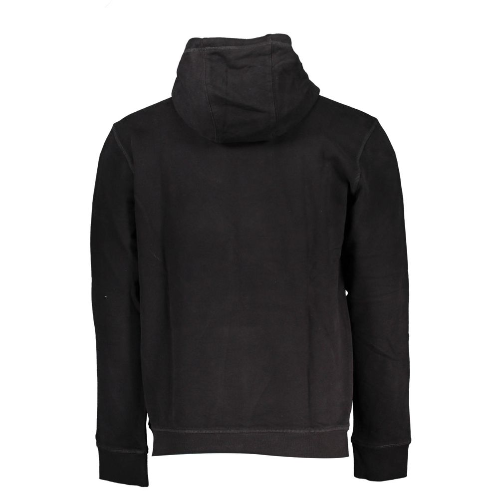 Pull pour homme Tommy Hilfiger en coton noir, style décontracté, avec col rond et logo discrètement visible.