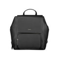 Sac à dos pour femmes Calvin Klein en polyester noir, avec poches et logo emblématique, idéal pour le quotidien.
