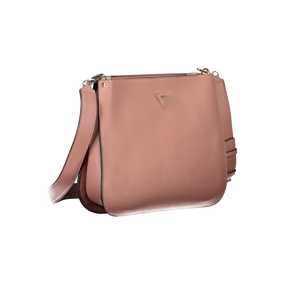 Sac à main Guess Jeans pour femme en rose en polyuréthane, avec design élégant et détails tendance.