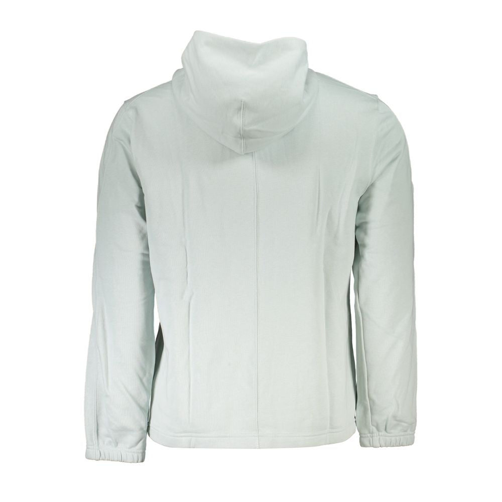 Pull homme en coton vert de la marque Calvin Klein, vue de face avec col rond et manches longues.