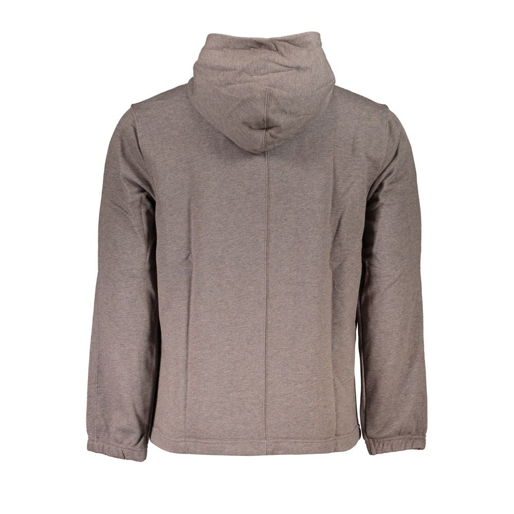 Sweat-shirt marron en coton pour homme de la marque Calvin Klein, coupe décontractée et col rond visible sur l'image.