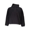 Sweat-shirt pour homme Calvin Klein en polyester noir, décontracté avec logo discret, porté sur un mannequin.