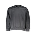 Pull en polyester noir pour homme de la marque Calvin Klein, vue de face avec col rond et manches longues.
