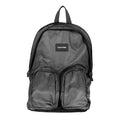 Sac à dos homme Calvin Klein en polyester noir, design moderne avec compartiments spacieux et logo de la marque visible.