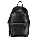 Sac à dos homme Calvin Klein en polyester noir, avec poignées et compartiments visibles, idéal pour un usage quotidien.