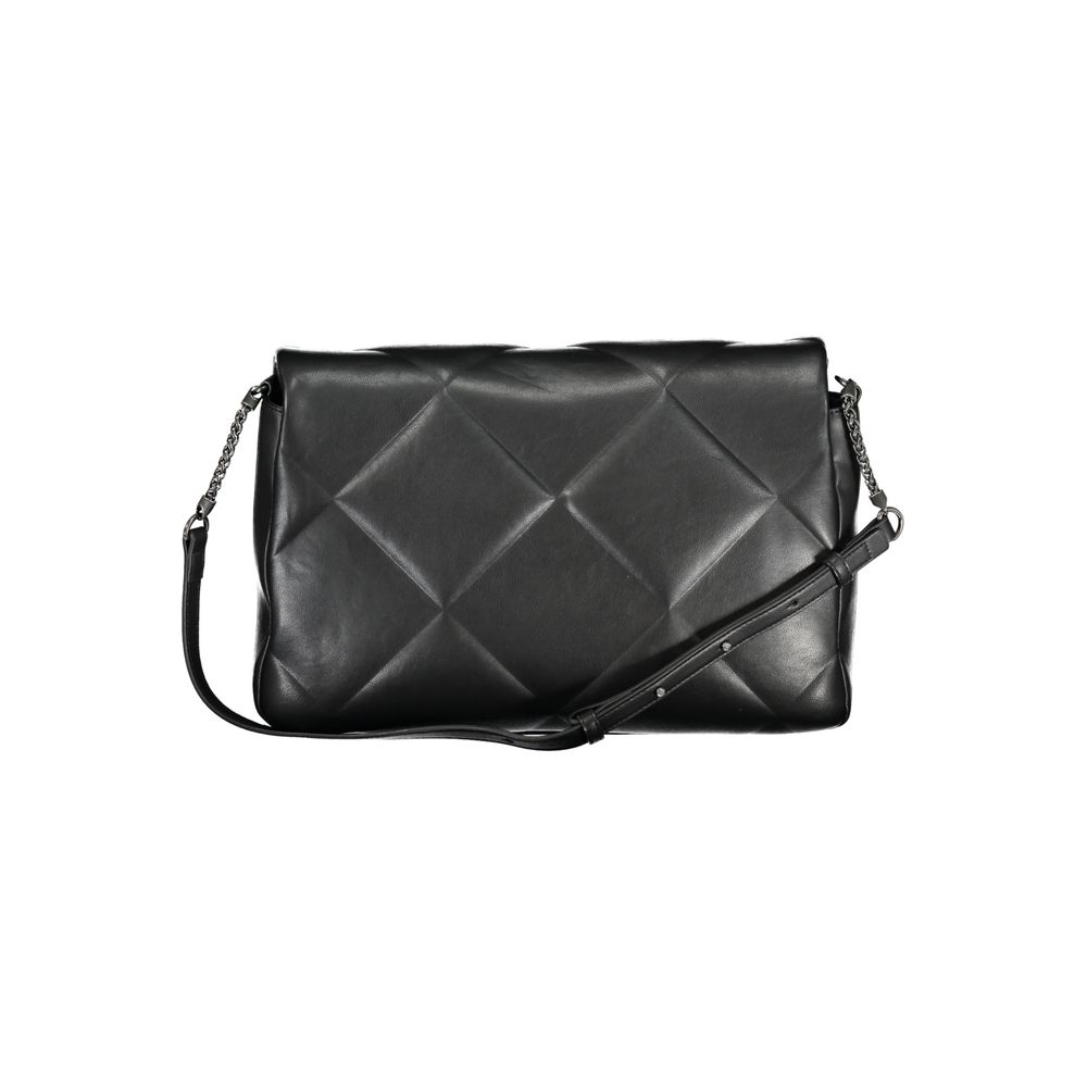 Sac à bandoulière noir en polyester pour femmes de Calvin Klein, avec design élégant et détails modernes.