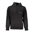 Pull pour hommes Calvin Klein en coton noir, coupe classique, avec col rond et logo discret sur la poitrine.