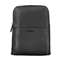 Sacoche homme Calvin Klein en polyuréthane noir, bandoulière réglable et design élégant, idéale pour un style moderne.