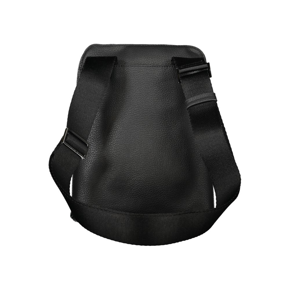 Sac à bandoulière pour hommes Calvin Klein en polyuréthane noir, modèle élégant et moderne avec détails minimalistes.