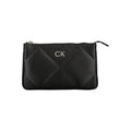 Sac à épaule noir en polyester pour femmes de la marque Calvin Klein, avec détails élégants et finition soignée.