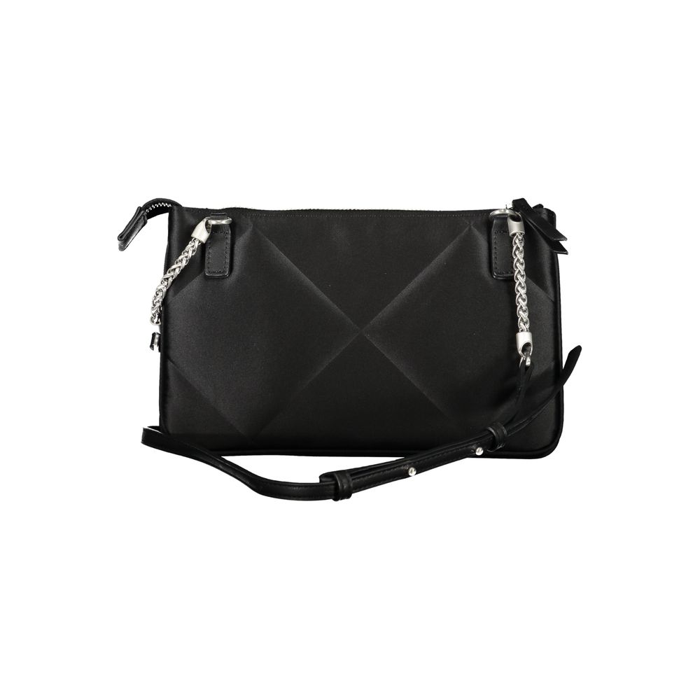 Sac à épaule noir pour femmes en polyester de la marque Calvin Klein, avec détails élégants et finition soignée.