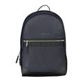 Sac à dos pour homme Tommy Hilfiger en polyester bleu, avec poches et logo emblématique visible sur le devant.