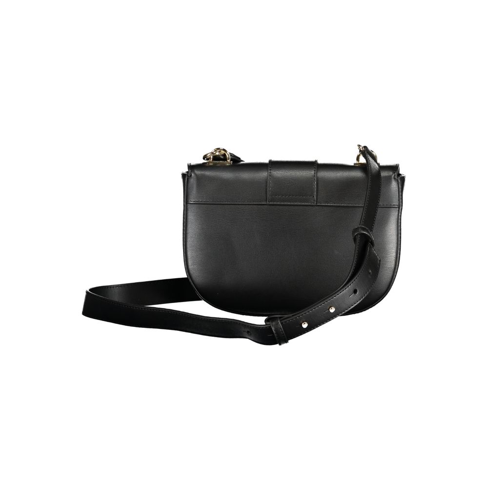 Sac à main pour femmes Tommy Hilfiger en polyuréthane noir, design élégant et moderne.