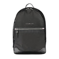 Sac à dos homme Tommy Hilfiger en polyester noir, avec compartiments et design élégant visible sur l'image.
