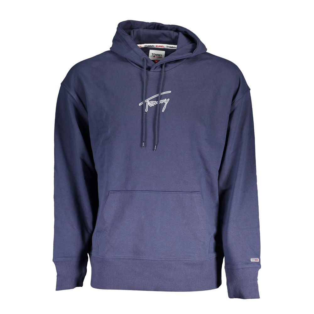 Sweat à capuche en coton bleu pour homme de Tommy Hilfiger, vêtement décontracté et confortable avec logo discret.