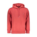 Sweatshirt homme en coton rouge de la marque Calvin Klein, coupe classique et logo discret visible sur le devant.