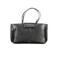 Sac à main pour femmes Calvin Klein en polyester noir, élégant et pratique avec détails modernes.