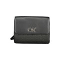 Sac à main noir en polyester pour femmes de la marque Calvin Klein, élégance moderne et design épuré visible en image.