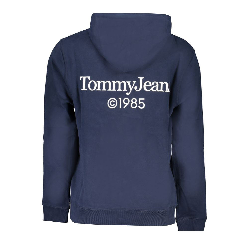 Sweat-shirt en coton bleu pour homme de la marque Tommy Hilfiger, affichant un design décontracté et logo visible à l'avant.