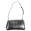 Sac à main pour femmes Calvin Klein en polyuréthane noir, sac à épaule élégant avec détails modernes.