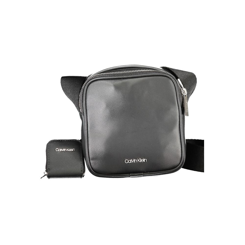 Sac à bandoulière pour homme Calvin Klein en polyuréthane noir, style élégant et moderne.