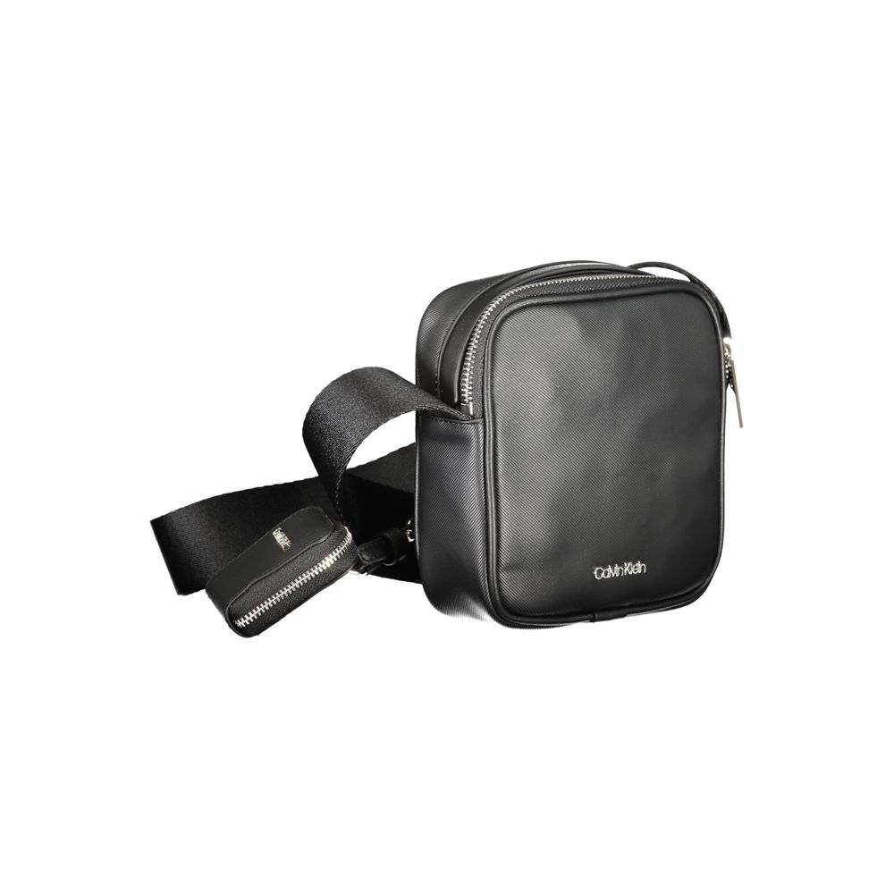 Sac à bandoulière pour homme Calvin Klein en polyuréthane noir, style élégant et moderne.