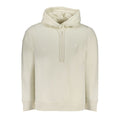 Sweat-shirt blanc en coton pour homme de la marque Calvin Klein, coupe classique et logo discret sur la poitrine.