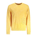 Sweat-shirt en coton jaune pour homme de Guess Jeans, avec logo visible sur le devant.