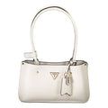 Sac à main Guess Jeans gris en polyuréthane pour femmes, intérieur spacieux et design tendance visible dans l'image.