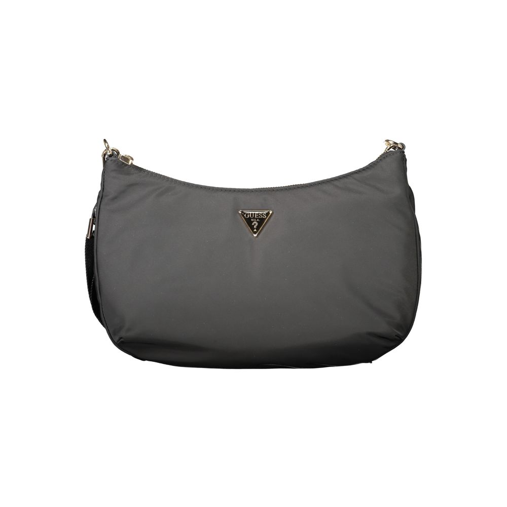 Sac à main Guess Jeans en polyester noir pour femmes, élégant et pratique, avec détails modernes et finition soignée.