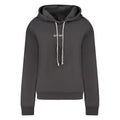 Sweat-shirt noir en coton pour femmes de Guess Jeans, style décontracté avec logo Guess visible sur le devant.