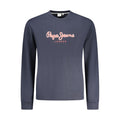 Sweat-shirt en coton bleu pour homme de Pepe Jeans, style décontracté, porté avec col rond et manches longues.