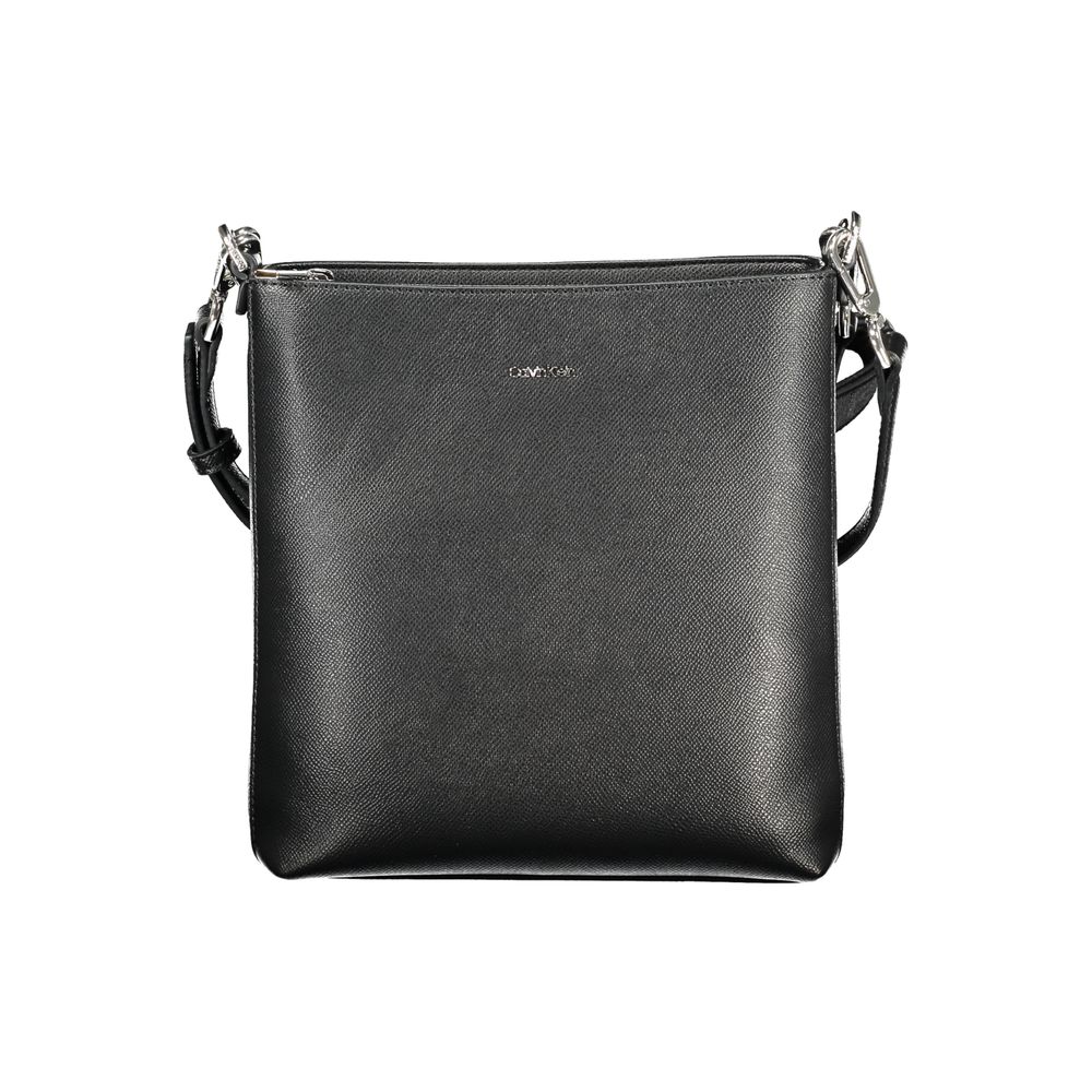Sac à épaule pour femme Calvin Klein en polyester noir, élégant et pratique, avec design moderne visible sur l'image.