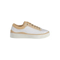 Sneakers pour femmes Tommy Hilfiger en polyester blanc, style décontracté avec semelle blanche et design moderne.