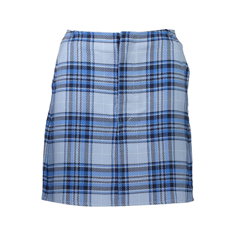 Jupe en coton bleue pour femme de la marque Tommy Hilfiger, coupe ajustée et style élégant visible dans l'image.